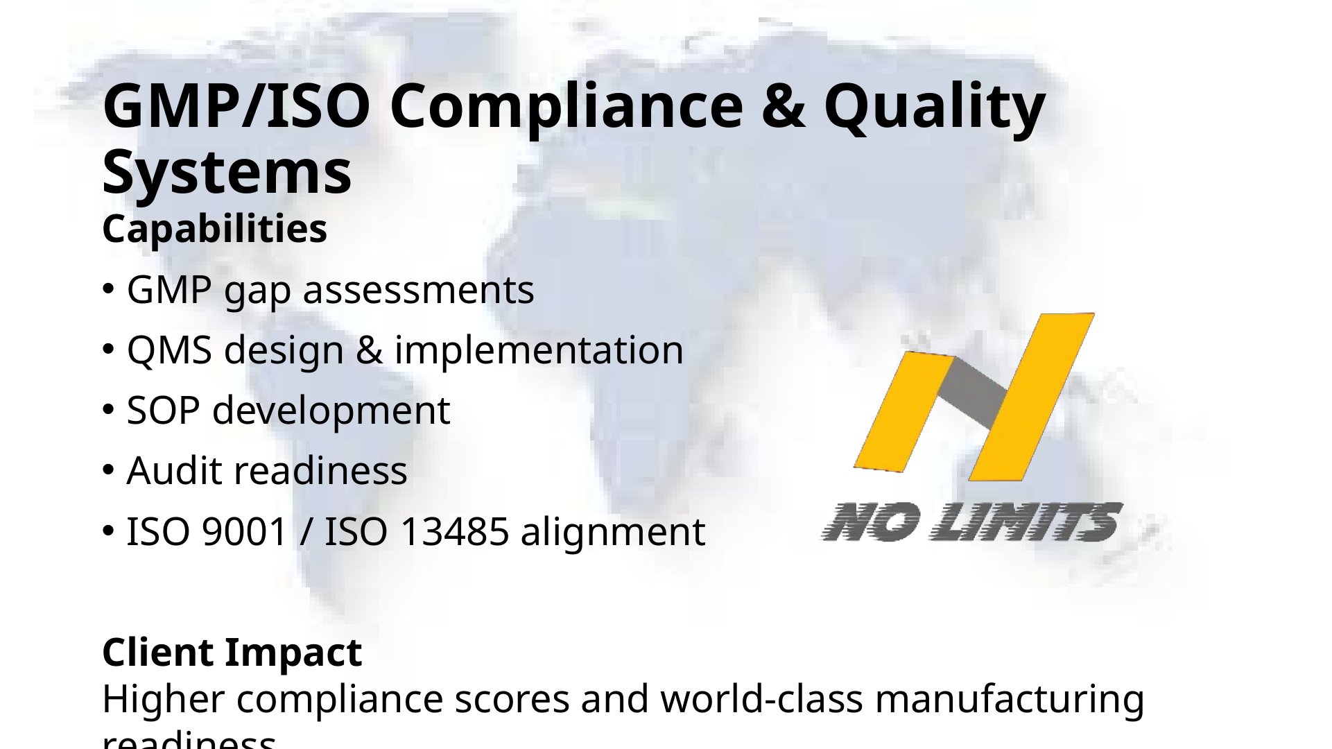 GMP/ISO Compliance & Quality Systems slide preview
